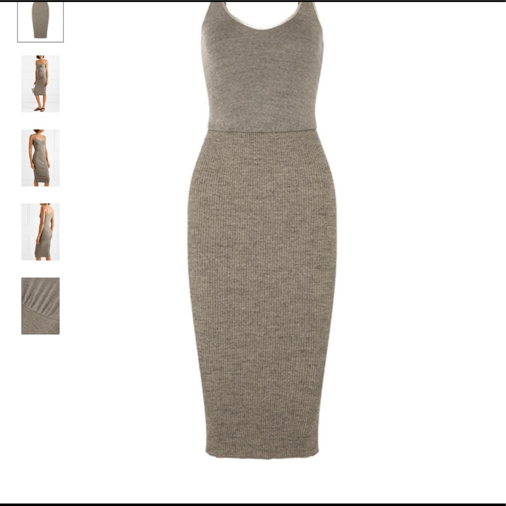 JAMES PERSE
Ribbed stretch-cotton midi dress